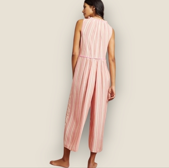 Anthropologie Cream, Orange & Pink Visayas Striped Jumpsuit - XS - Picture 4 of 11